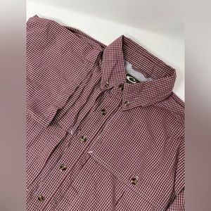 DRAKE White Red Checked Mens Shirt Sz. S GHL8.